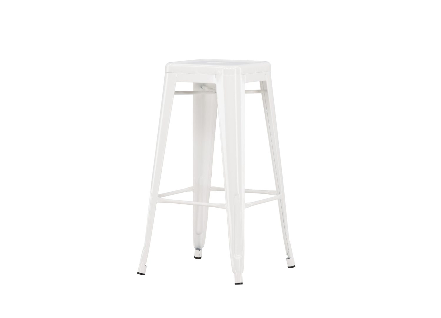 Tabouret de bar Tempe acier beige assise 76 cm vu sous un autre angle