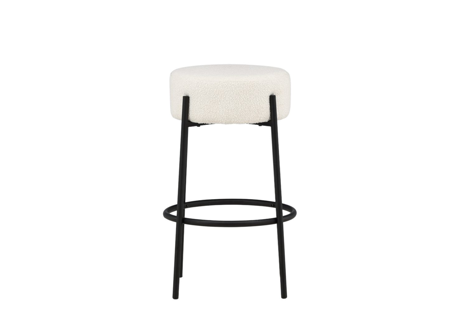 Vue détaillée du tabouret de bar Tucson blanc