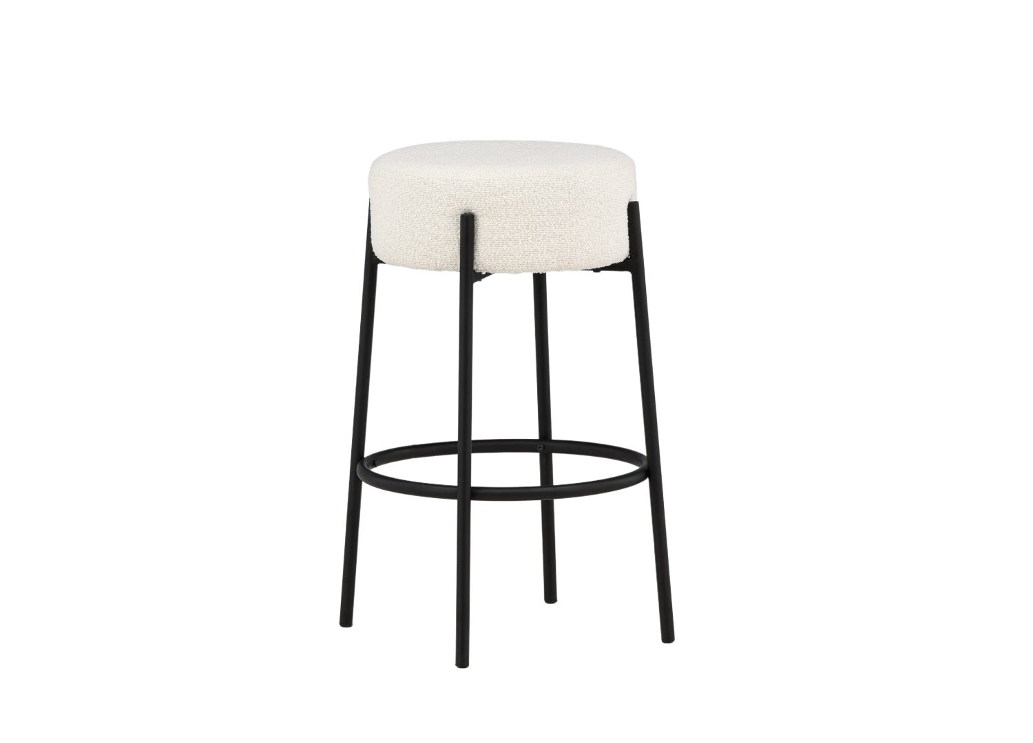 Détail de l'assise du tabouret de bar Tucson blanc