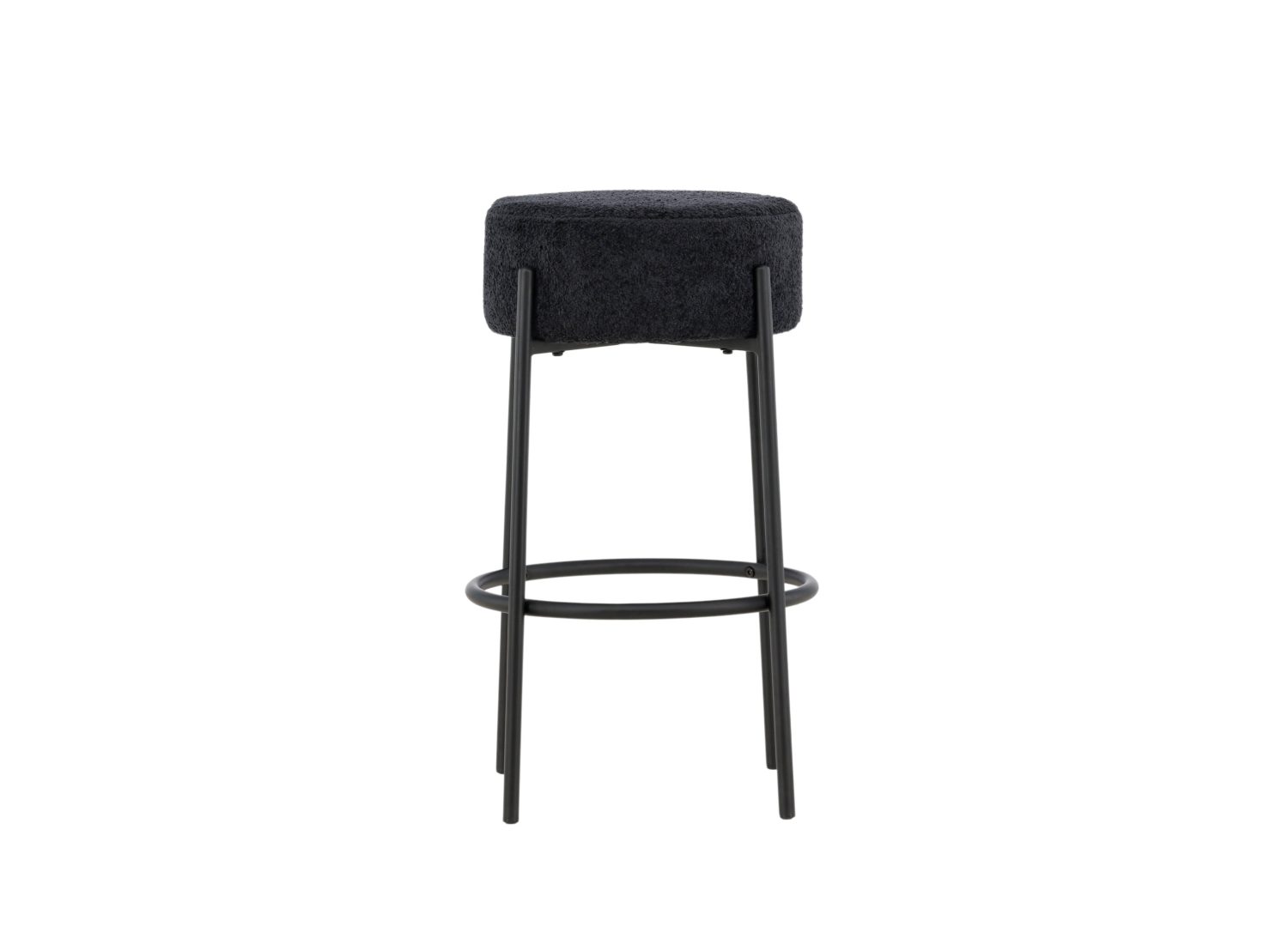 Vue détaillée du tabouret de bar Tucson noir