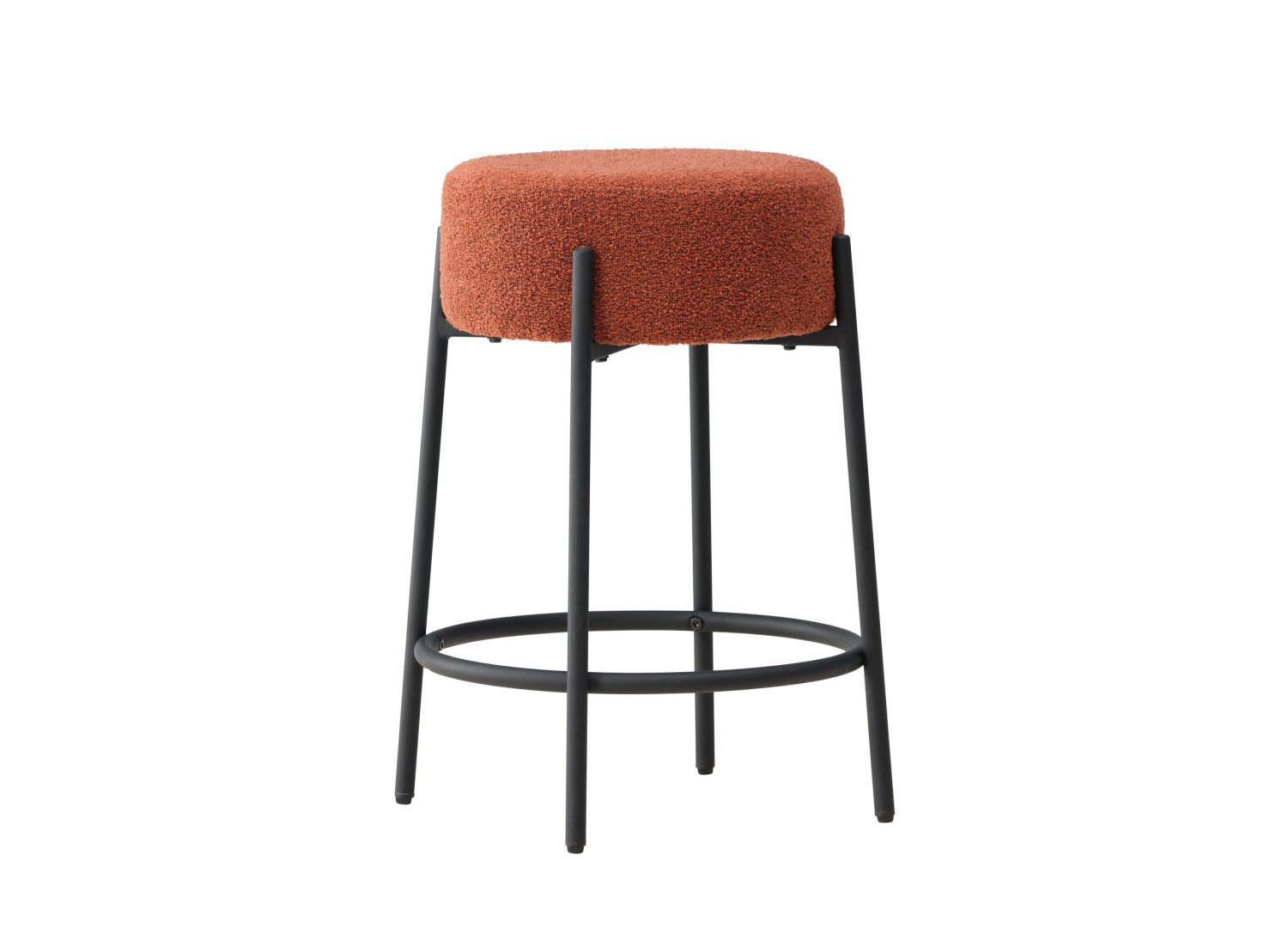 Détail de l'assise du tabouret de bar Tucson red