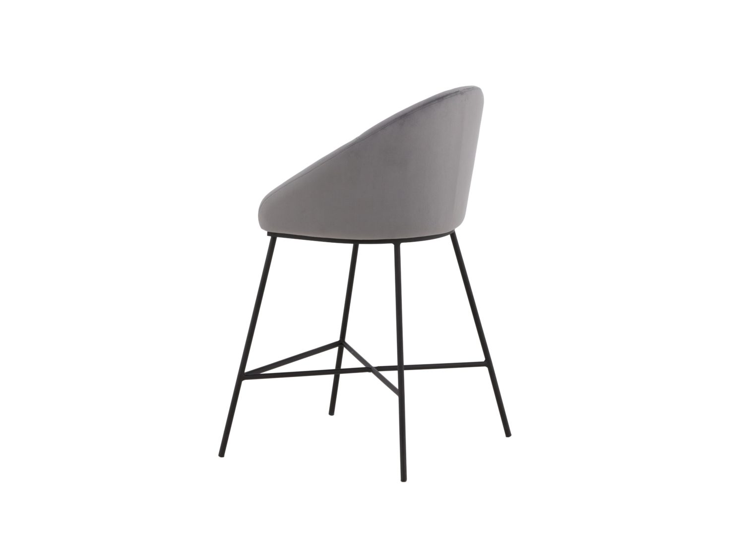 Détail du piètement et du repose-pieds du tabouret Velvet