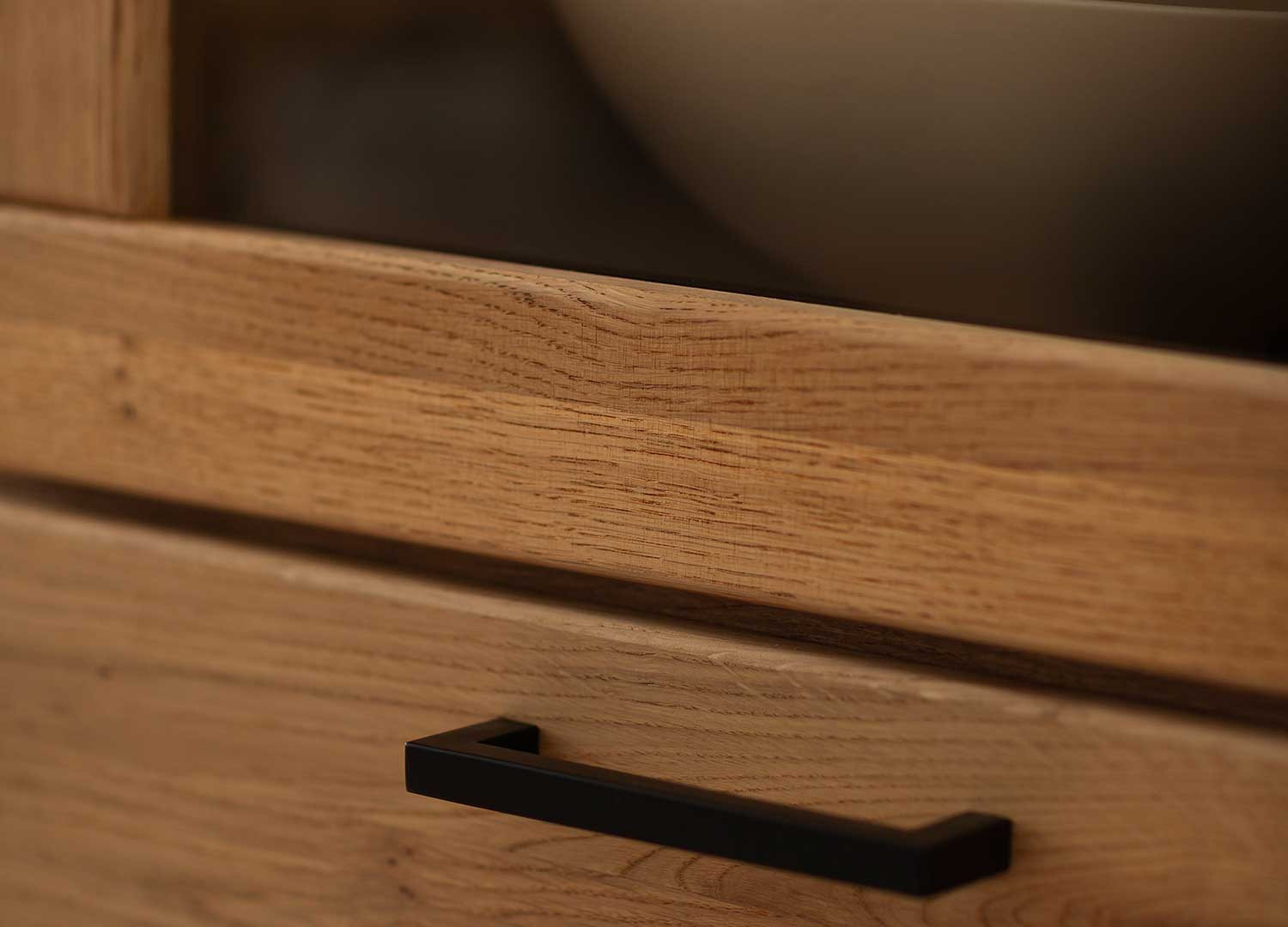 Vitrine 2 portes 199 cm en bois chêne sauvage Jambo