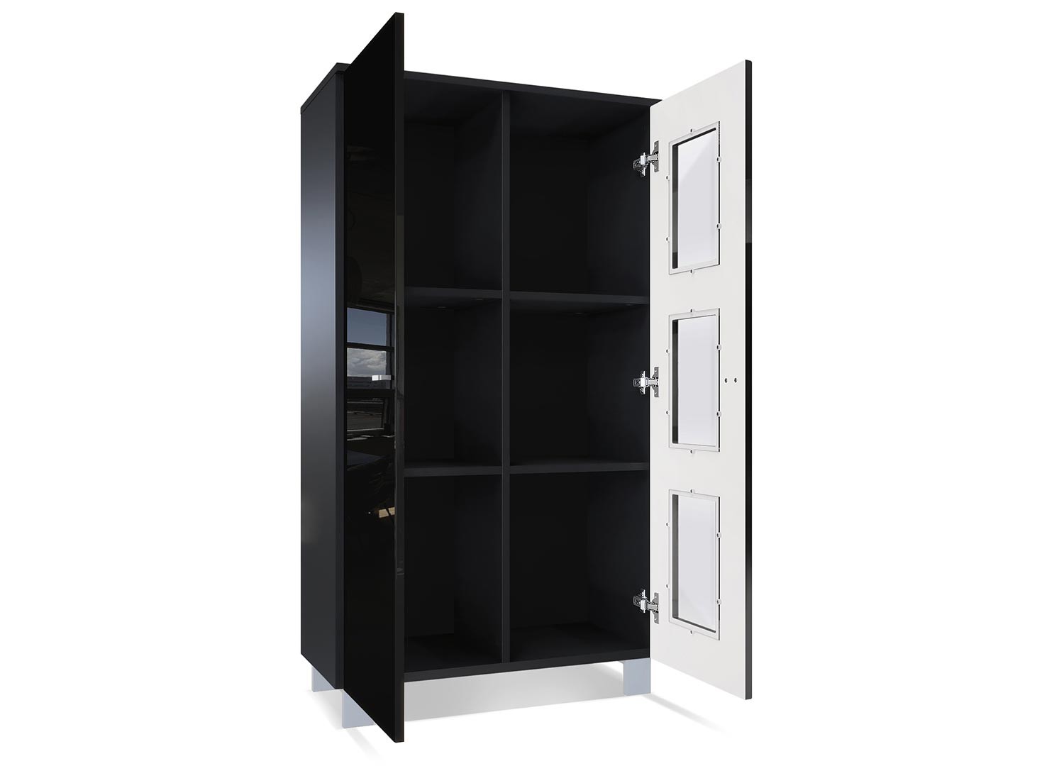 Vitrine rangement basse 2 portes