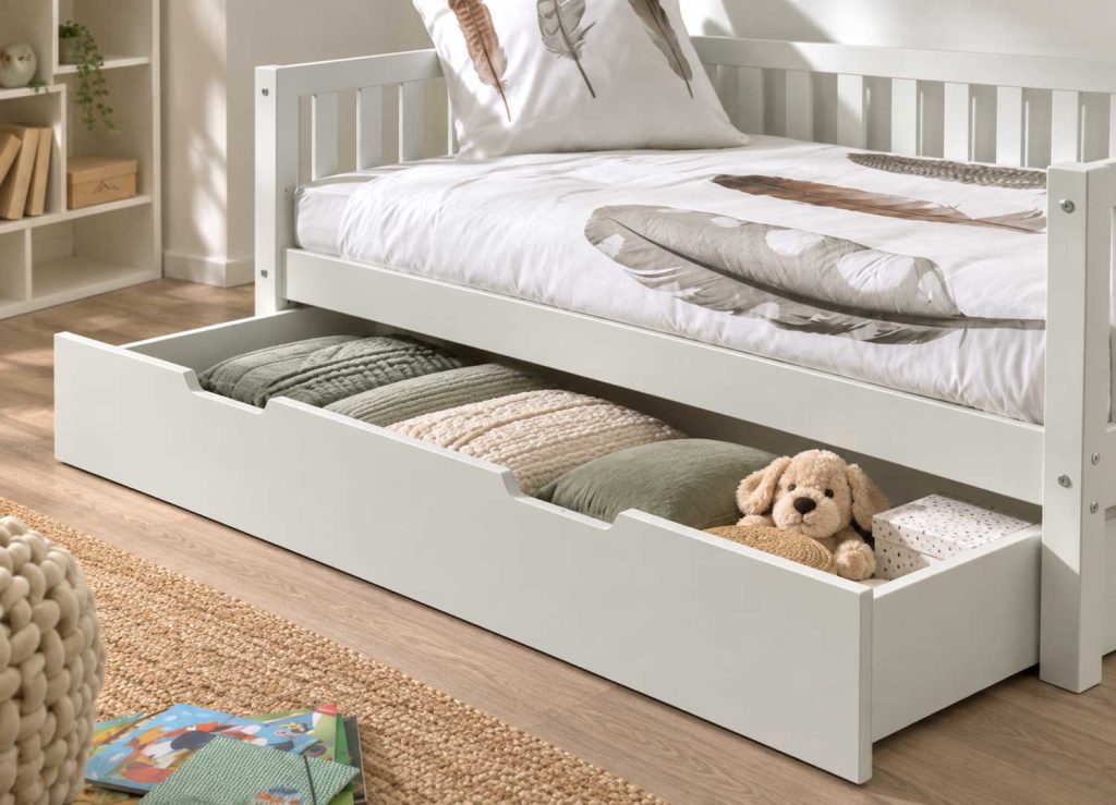 Tiroir de lit enfant blanc fritz