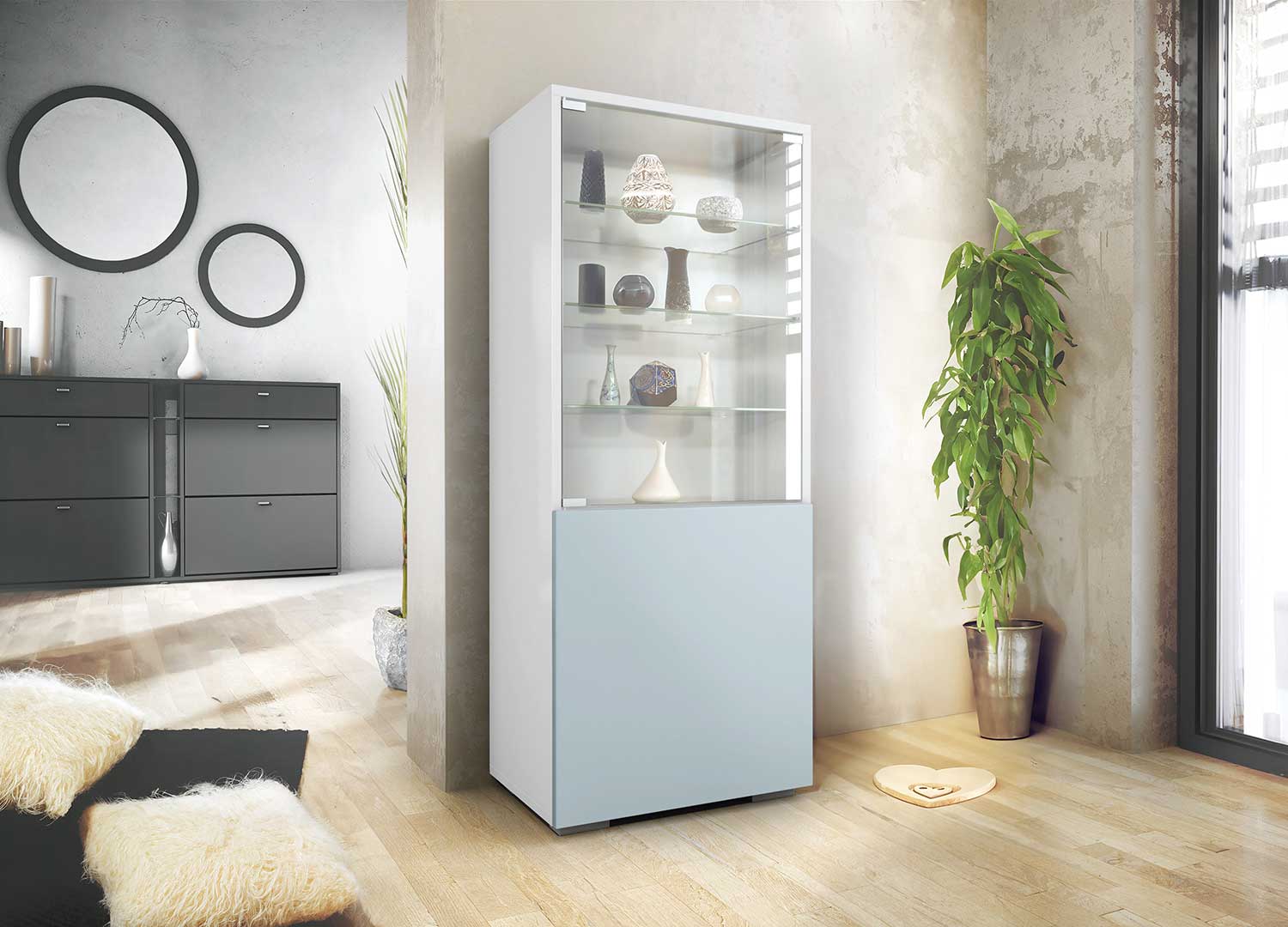 Vitrine NORIA 2 portes avec porte vitrée – Image 7