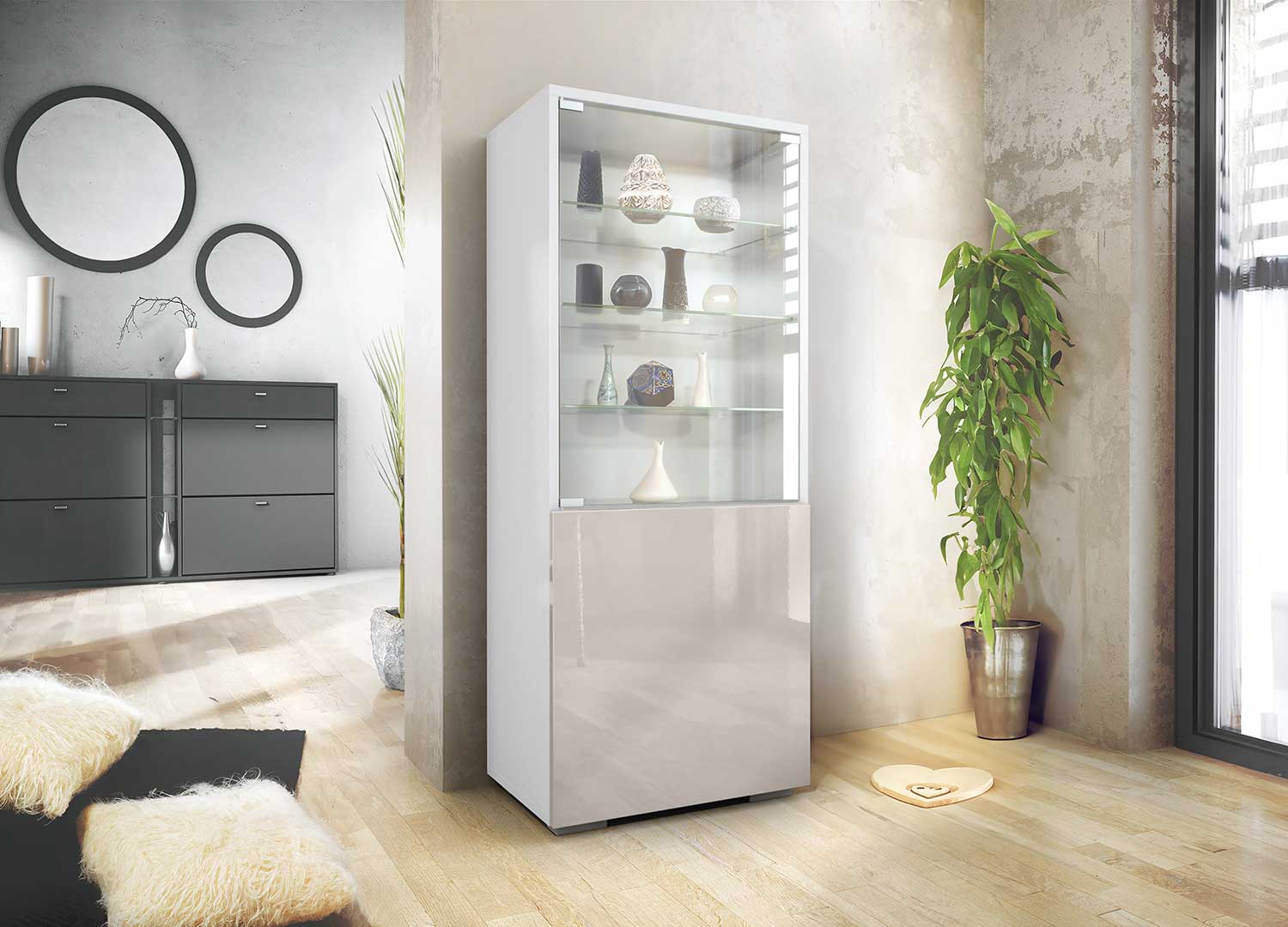 Vitrine NORIA 2 portes avec porte vitrée – Image 5