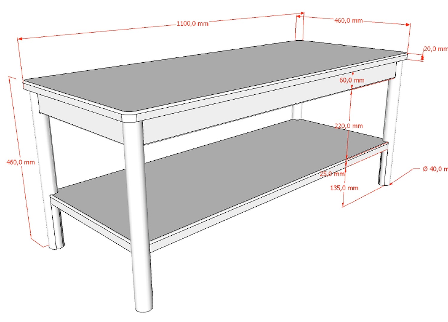 Banc de lit ado en chêne 110 cm Olive – Image 3