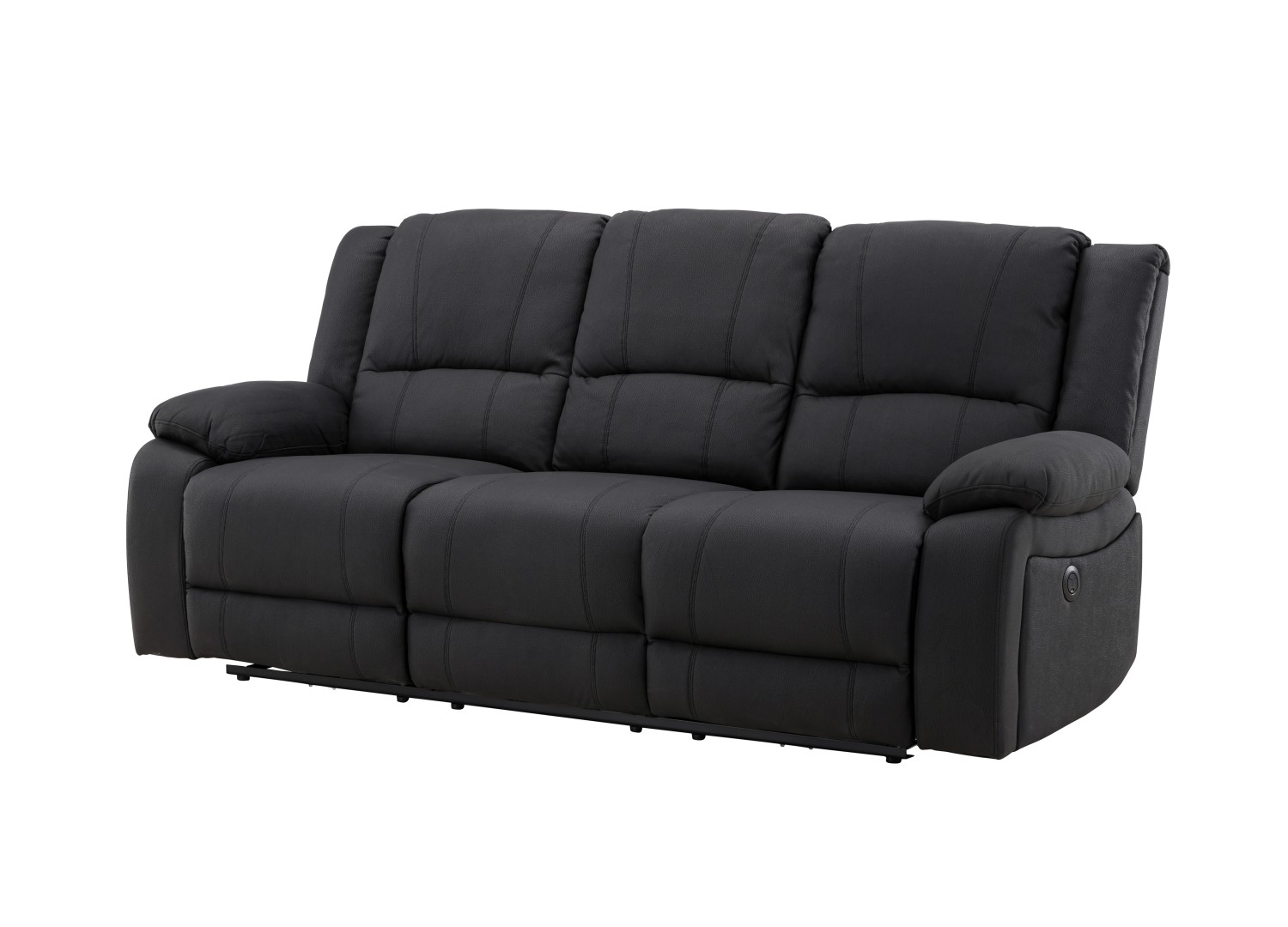 Canapé relax 3 places Singapore en tissu noir - vue produit