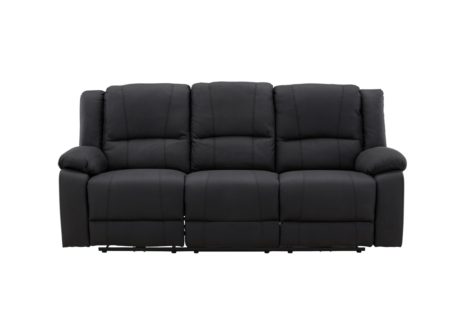 Détail du canapé relax Singapore noir et de ses assises rembourrées – vue 16