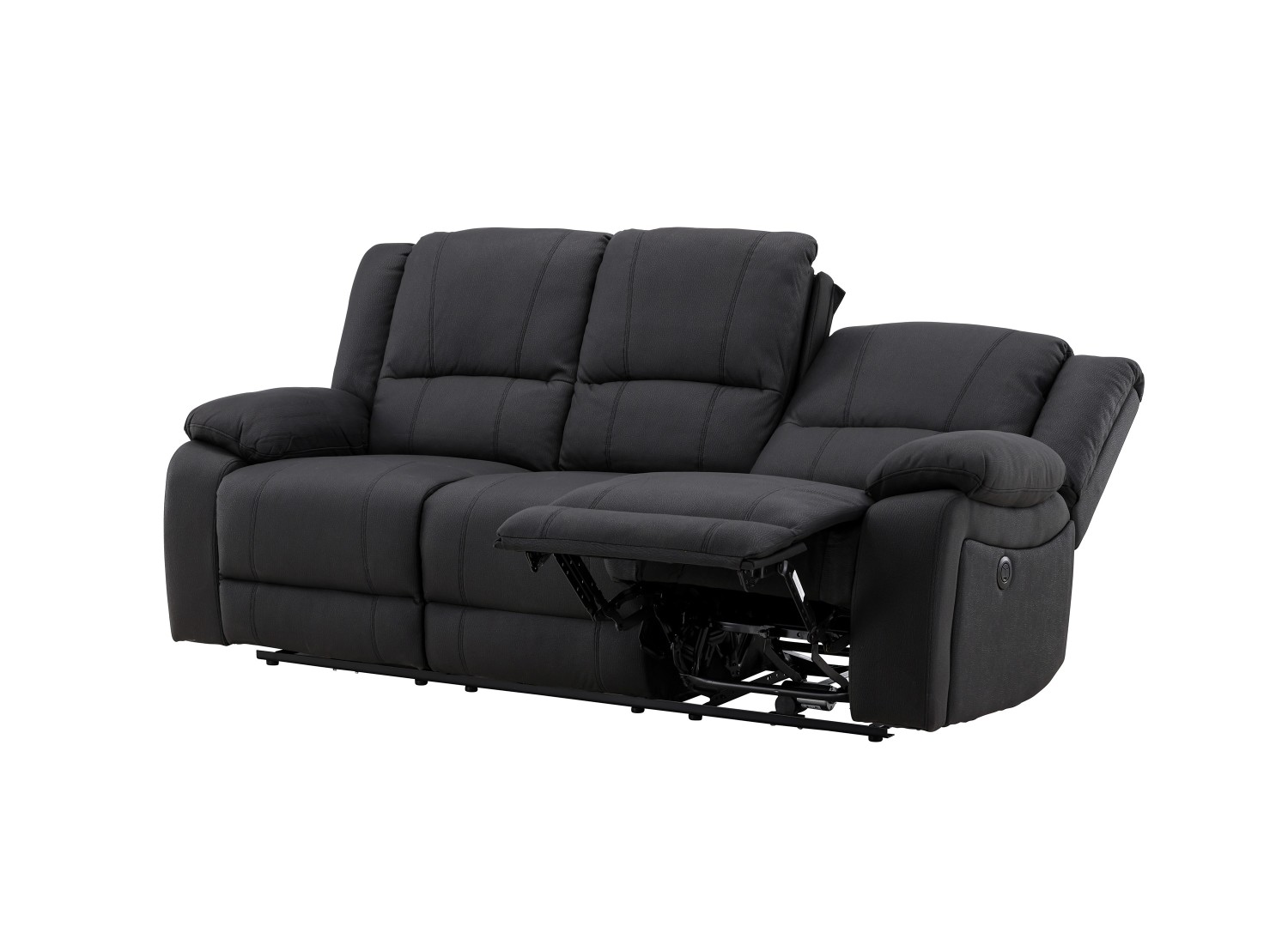 Canapé Singapore noir avec fonction relax - vue produit – vue 24