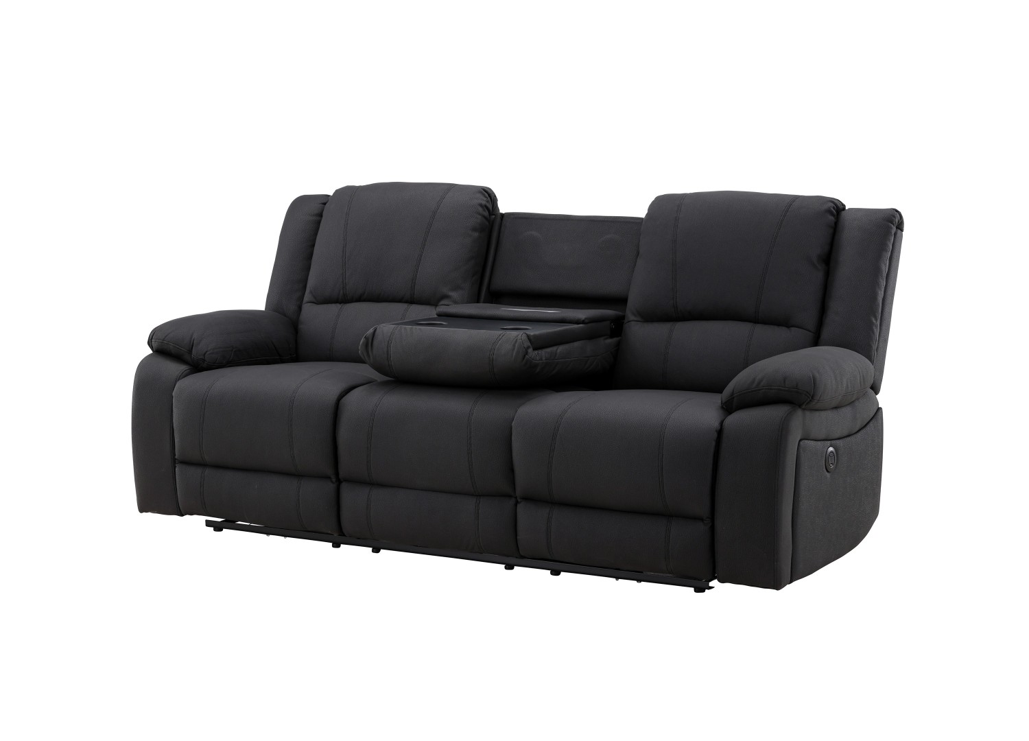 Canapé relax 3 places Singapore en tissu noir - vue produit – vue 29