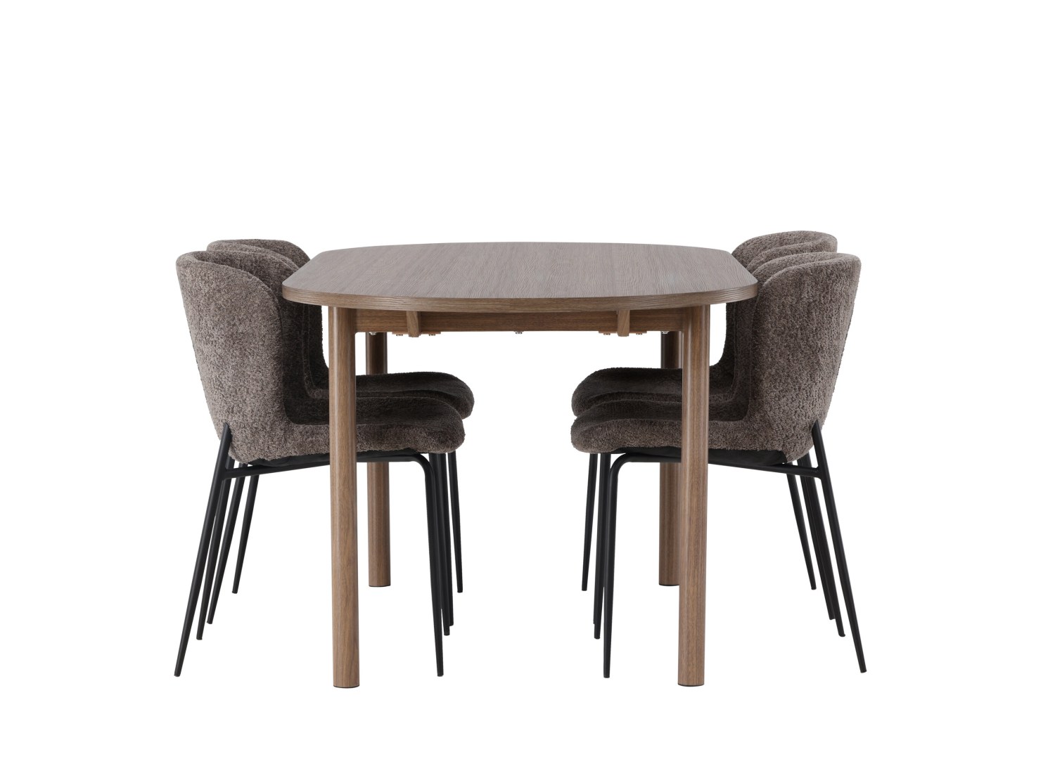Détail produit de l’ensemble repas Andy et 4 chaises Modesto