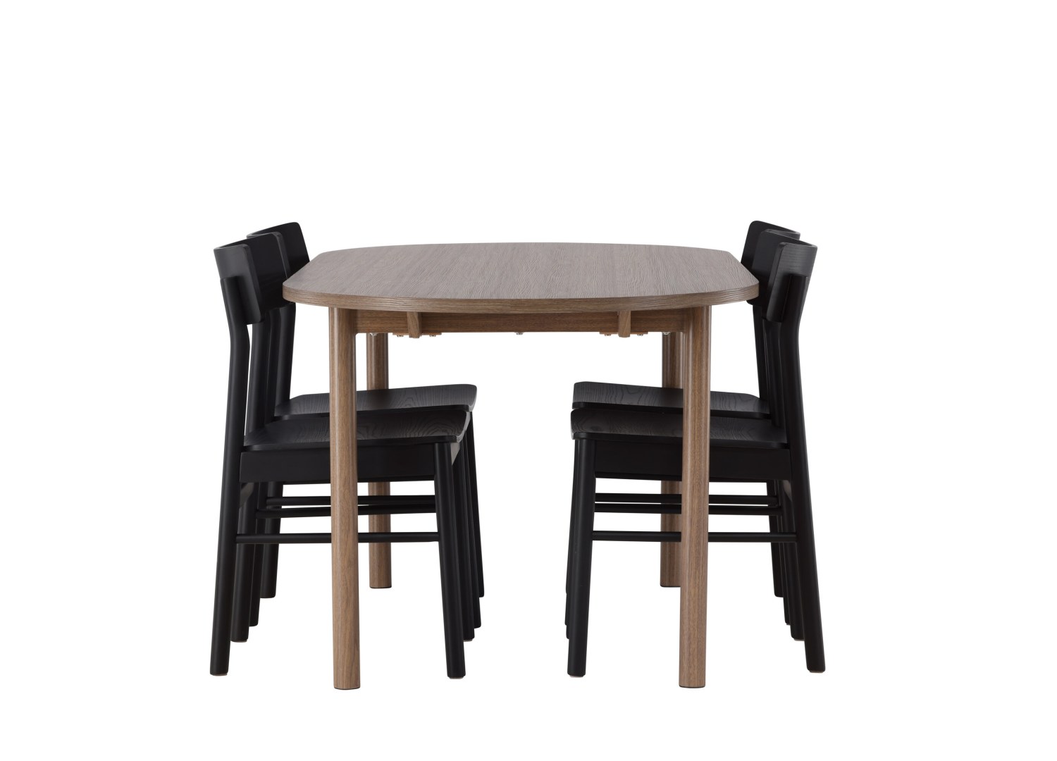 Détail produit de l’ensemble repas Andy et 4 chaises Montros