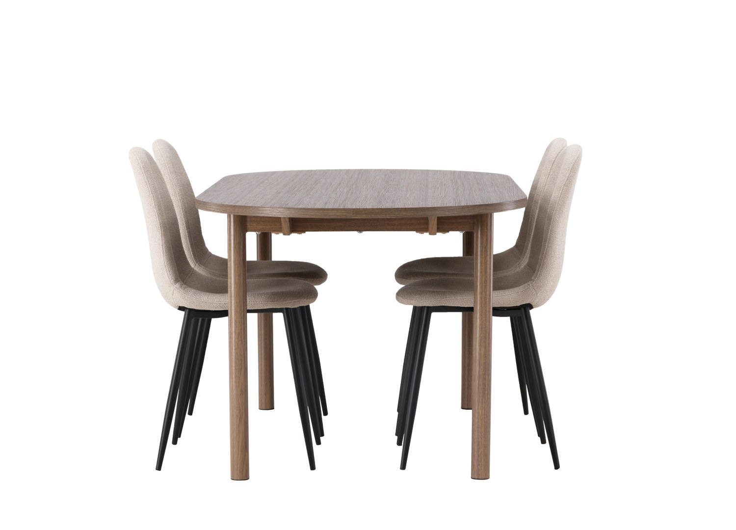 Détail produit de l’ensemble repas Andy et 4 chaises Polar