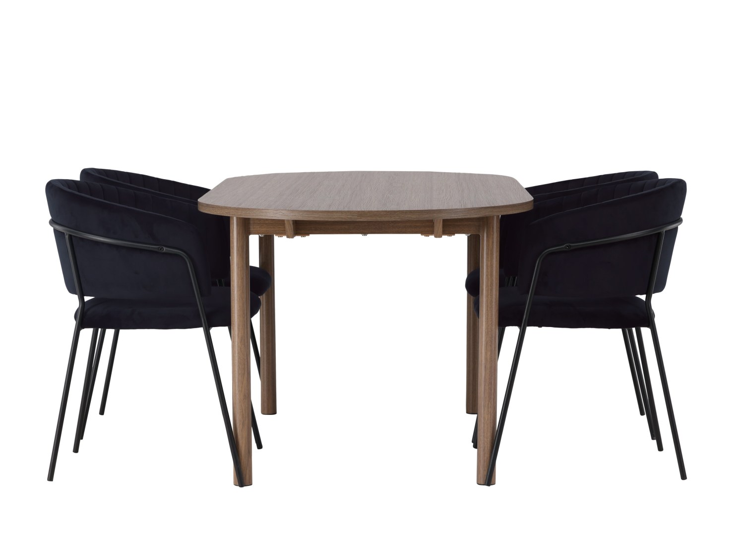 Détail produit de l’ensemble repas Andy et 4 chaises Selma