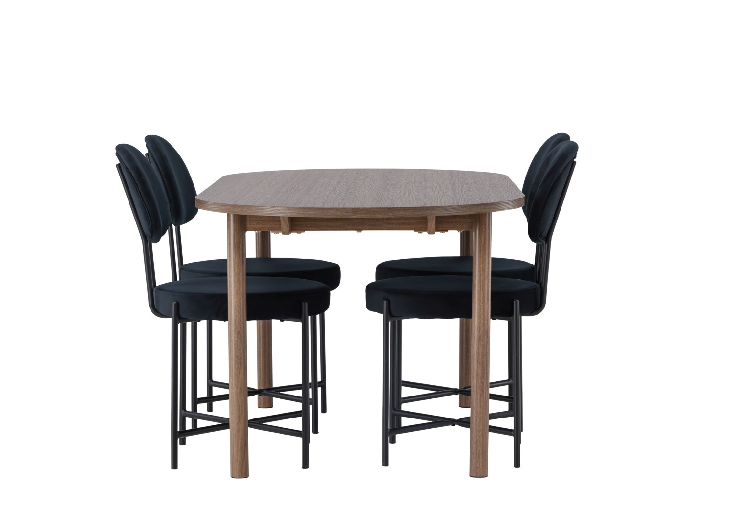Détail produit de l’ensemble repas Andy et 4 chaises Stella