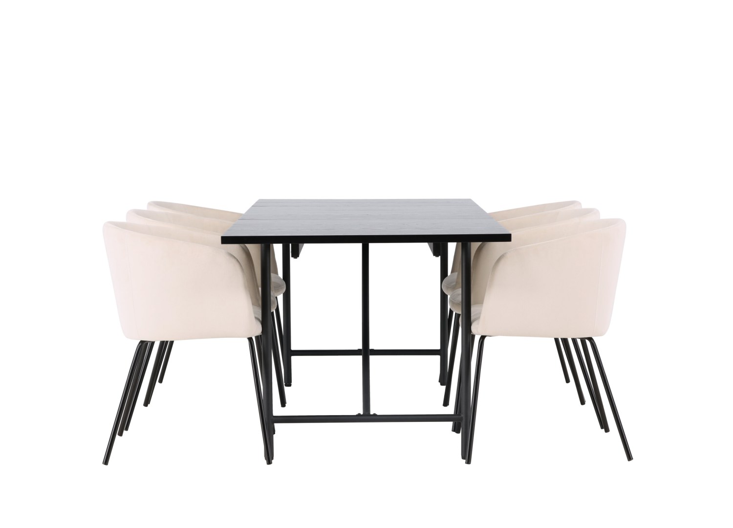 Détail produit de l’ensemble repas Astrid et 6 chaises Berit
