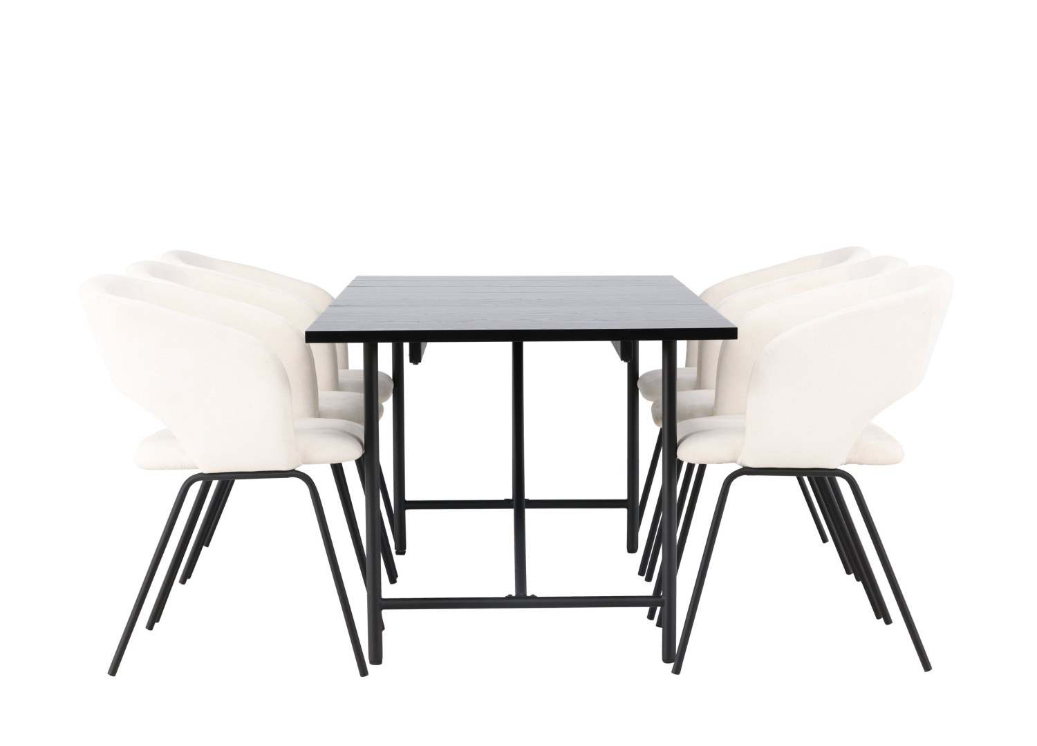 Détail produit de l’ensemble repas Astrid et 6 chaises Day
