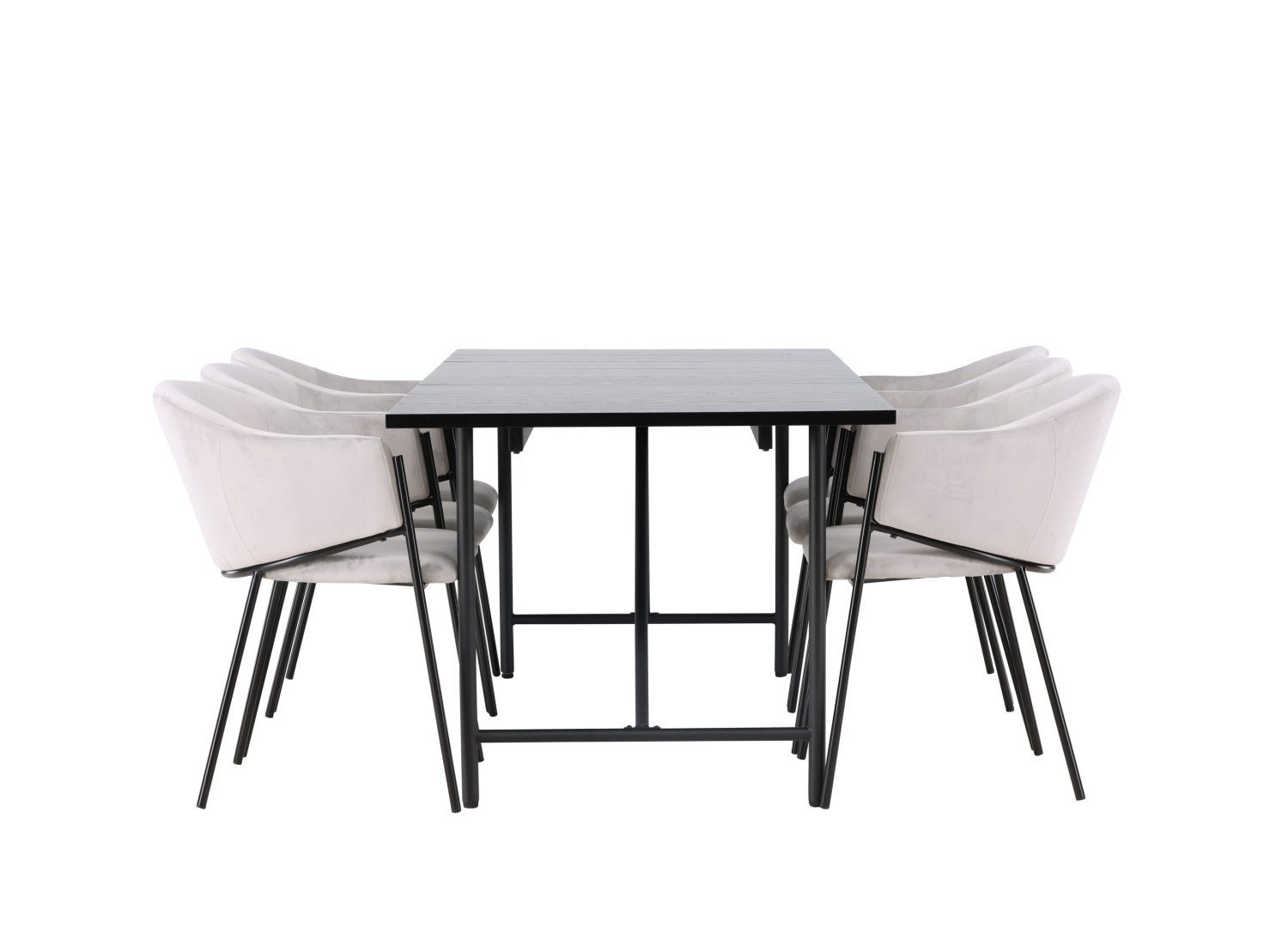 Détail produit de l’ensemble repas Astrid et 6 chaises Evelina