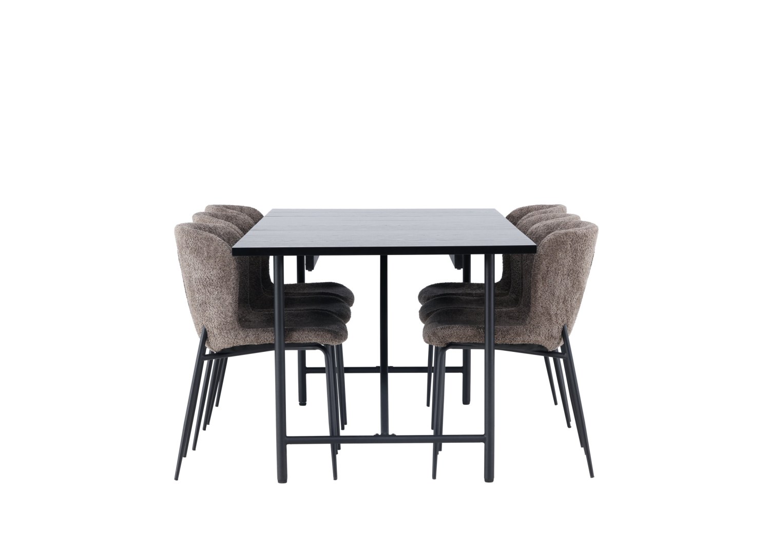 Détail produit de l’ensemble repas Astrid et 6 chaises Modesto