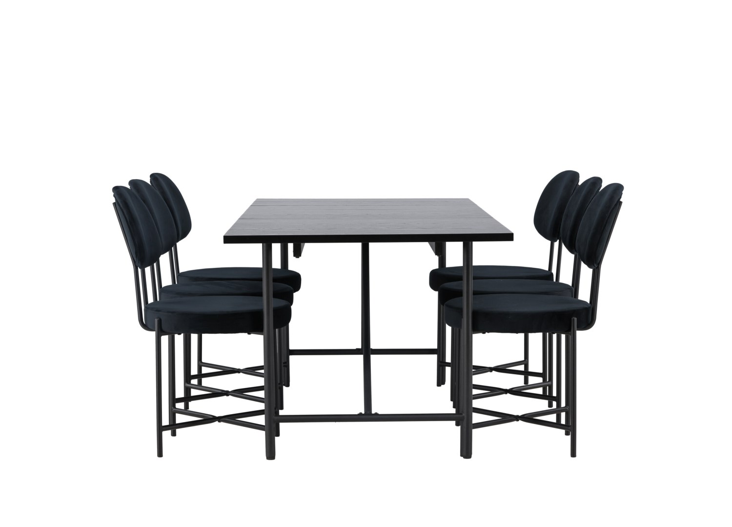 Détail produit de l’ensemble repas Astrid et 6 chaises Stella
