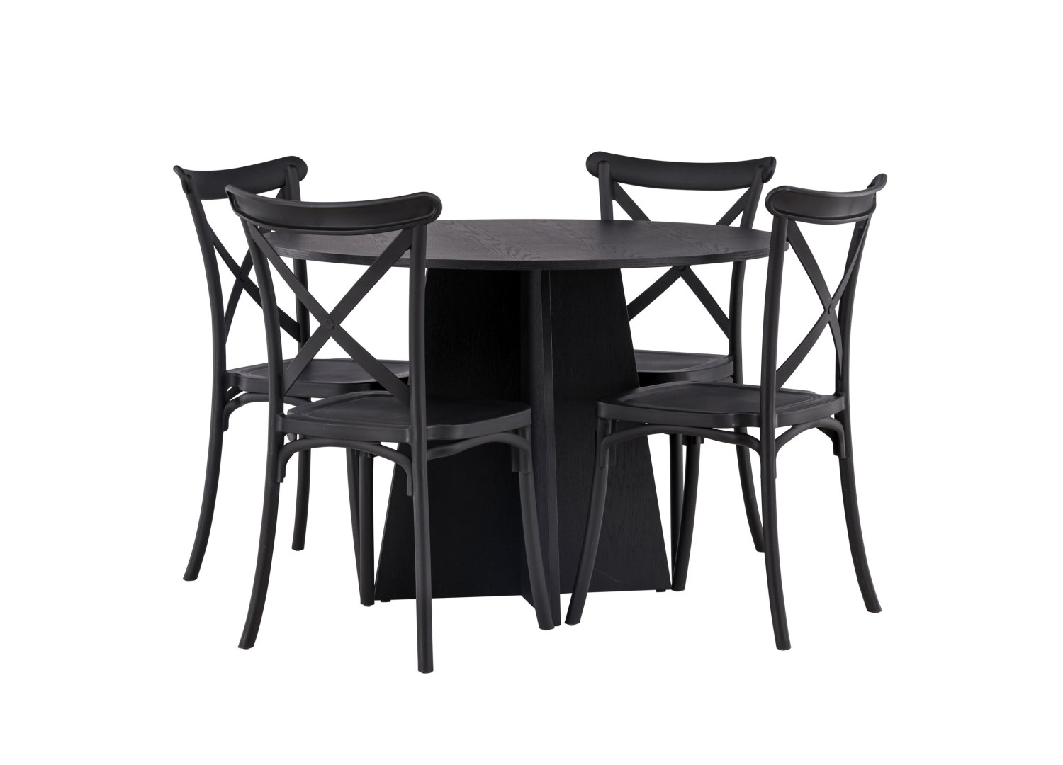 Détail produit de l’ensemble repas Bootcut et 4 chaises Crosett