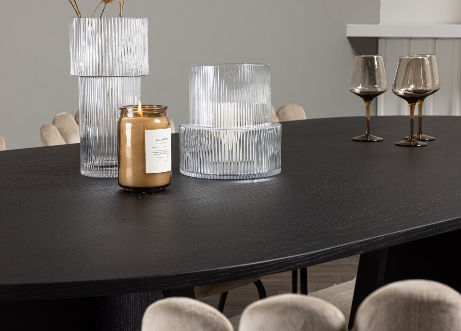 Vue d’ambiance 4 de la table Bootcut avec 6 chaises Limhamn