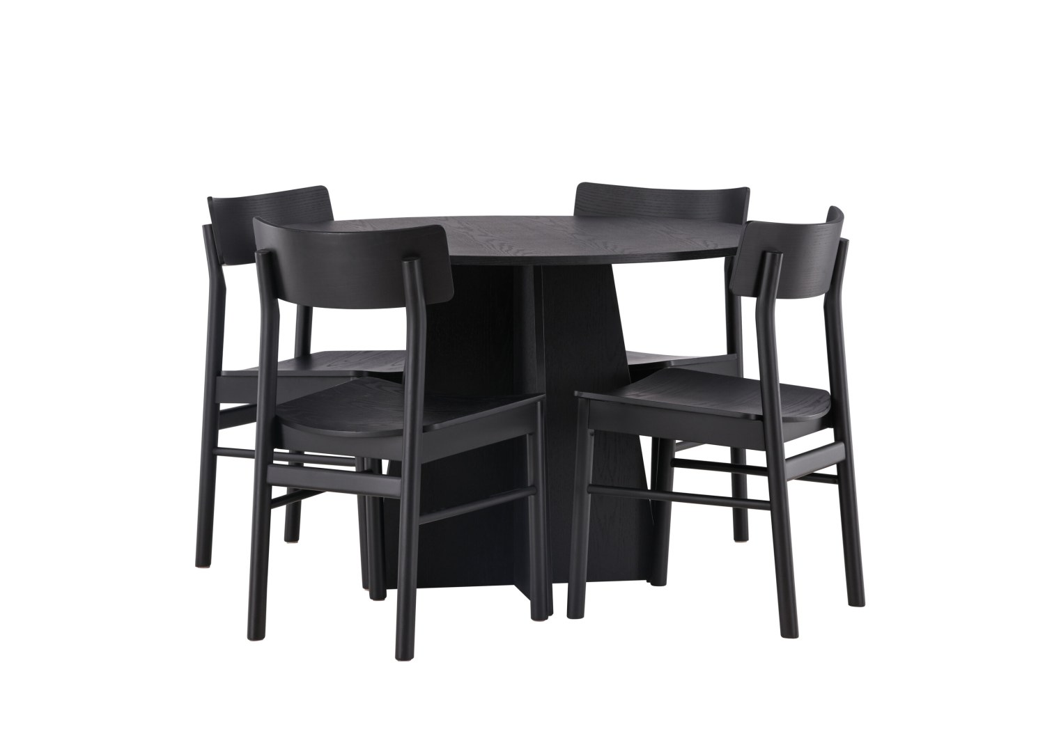 Détail produit de l’ensemble repas Bootcut et 4 chaises Montros