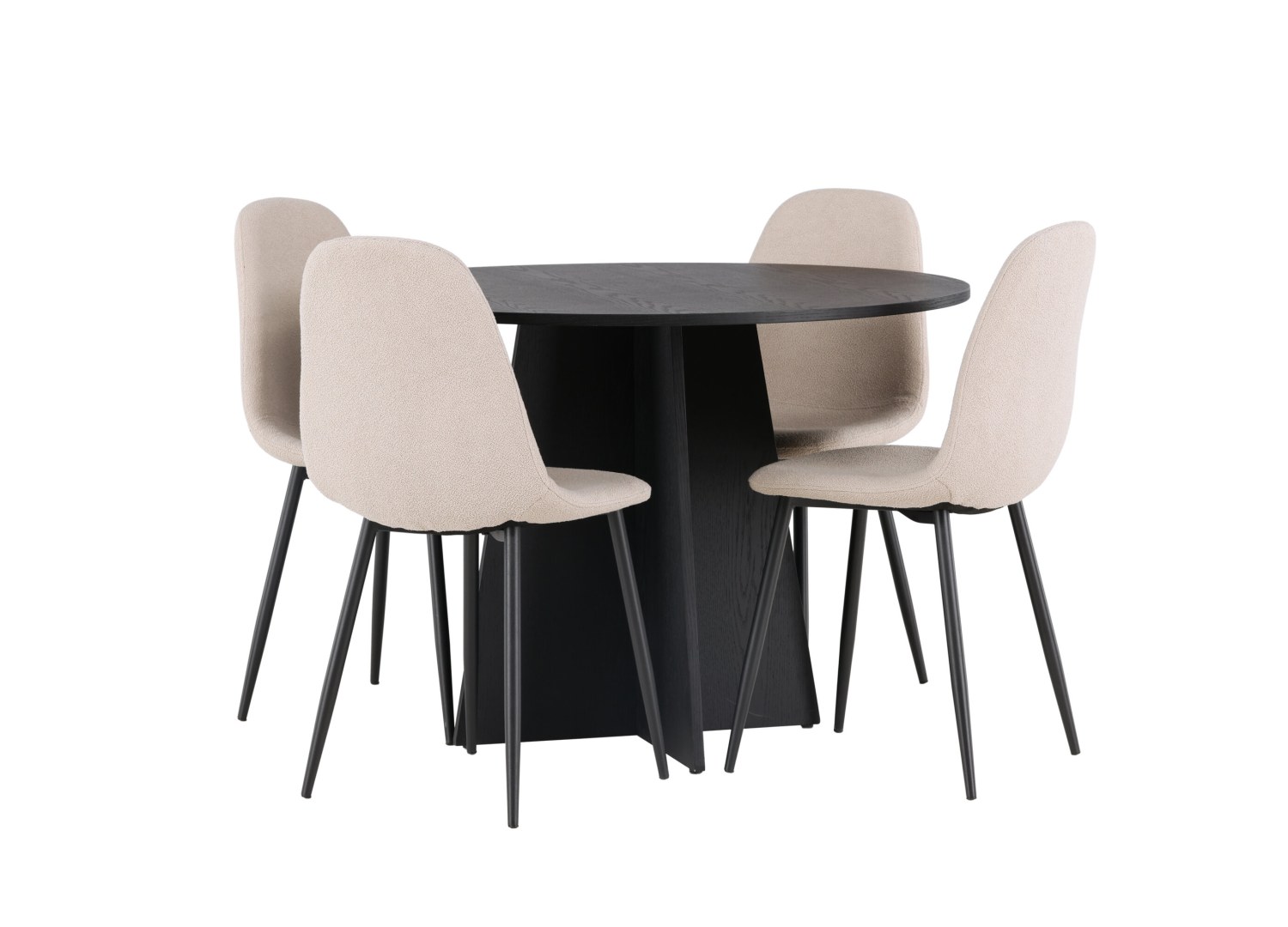 Détail produit de l’ensemble repas Bootcut et 4 chaises Polar