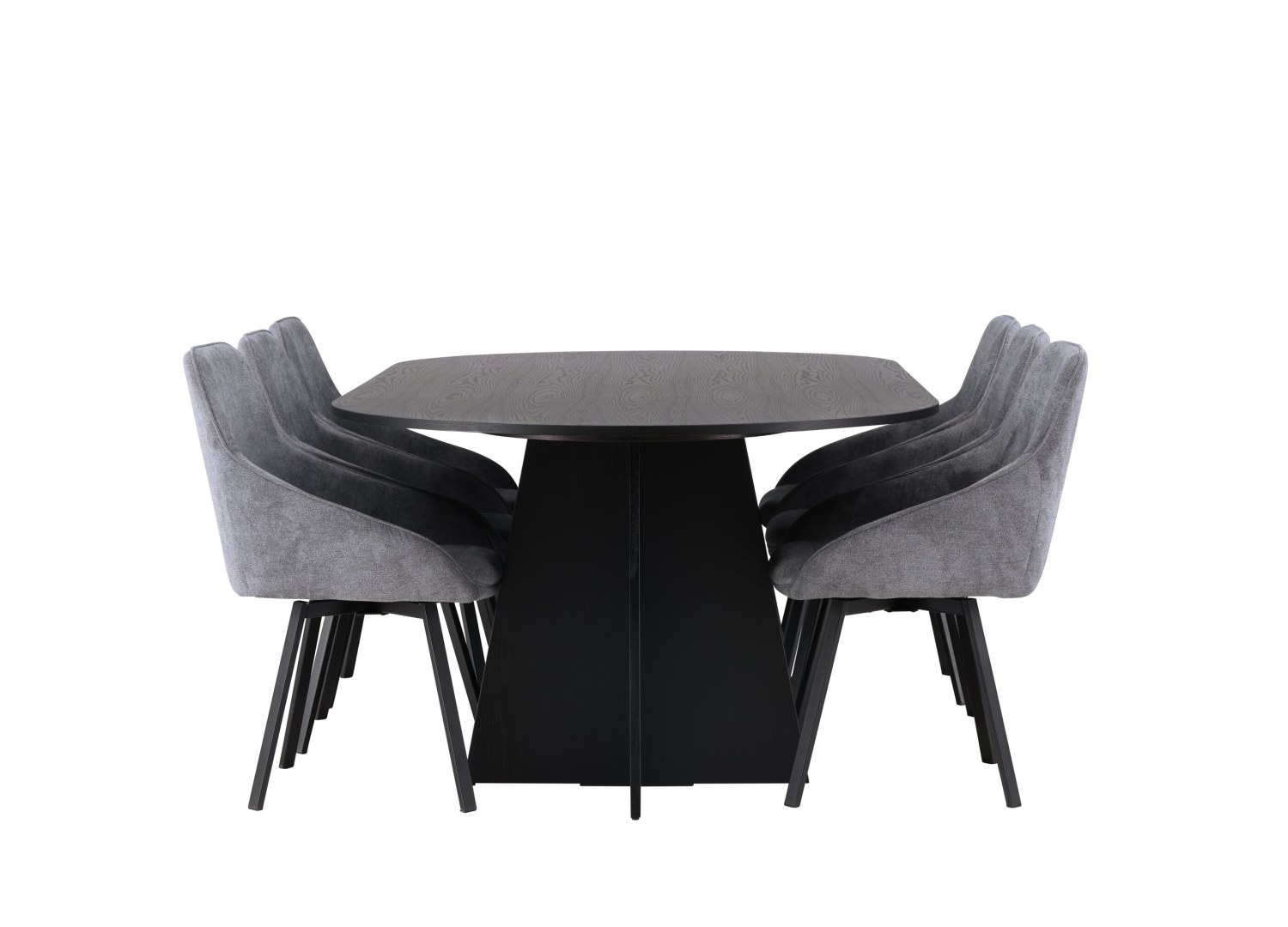 Détail produit de l’ensemble repas Bootcut et 6 chaises Rosie