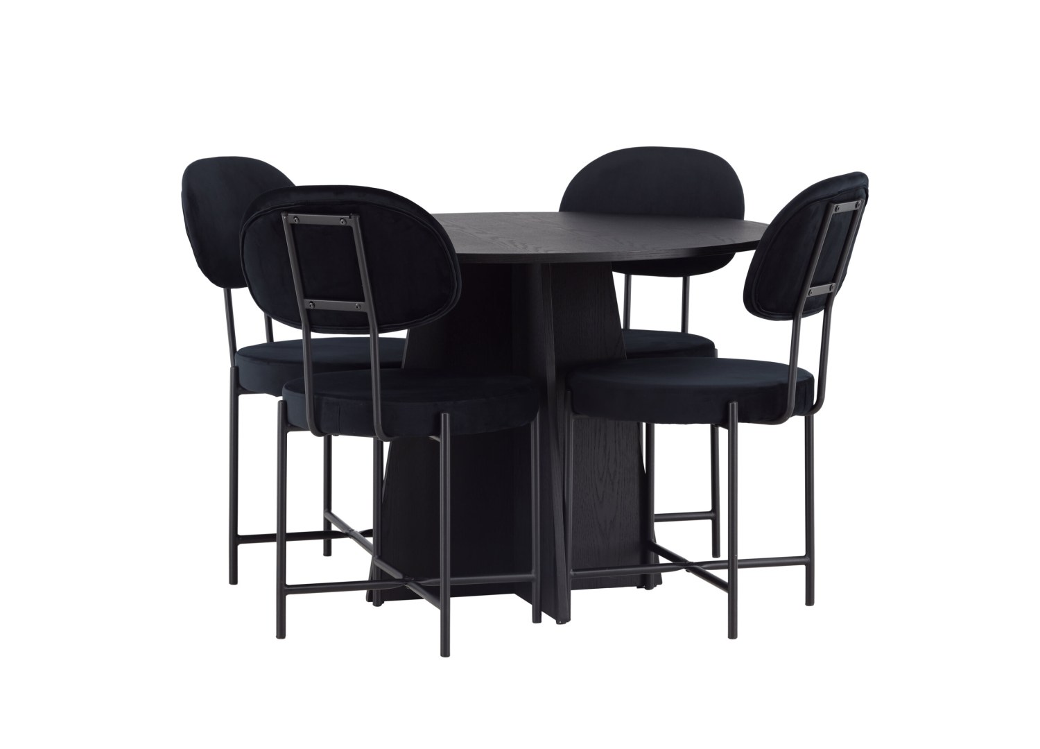 Détail produit de l’ensemble repas Bootcut et 4 chaises Stella