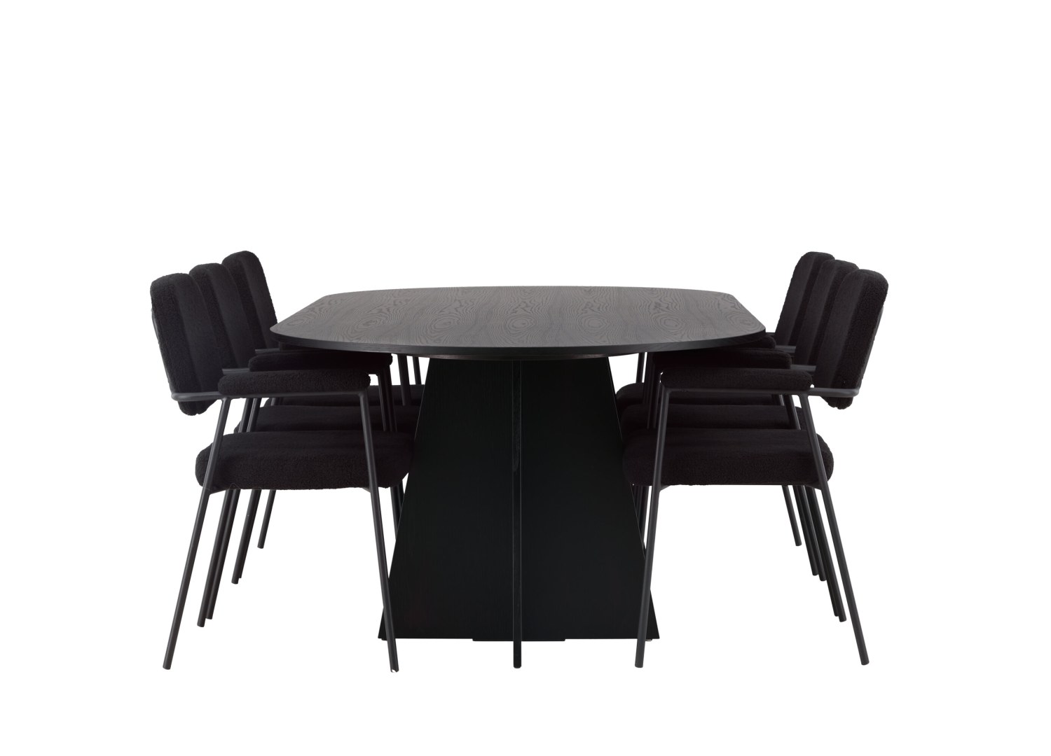 Détail produit de l’ensemble repas Bootcut et 6 chaises Yesterday