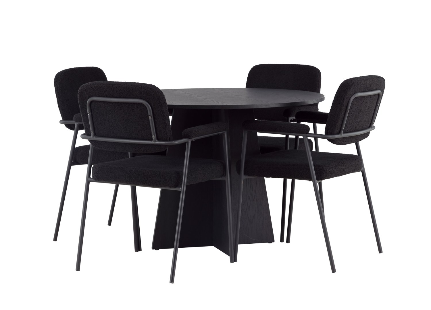 Détail produit de l’ensemble repas Bootcut et 4 chaises Yesterday