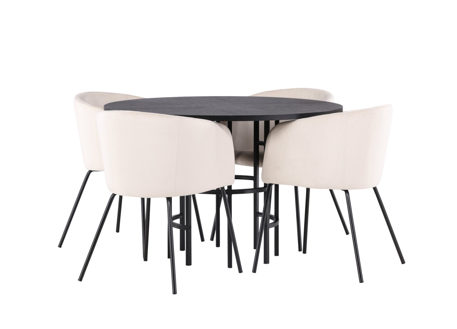 Détail produit de l’ensemble repas Copenhagen et 4 chaises Berit