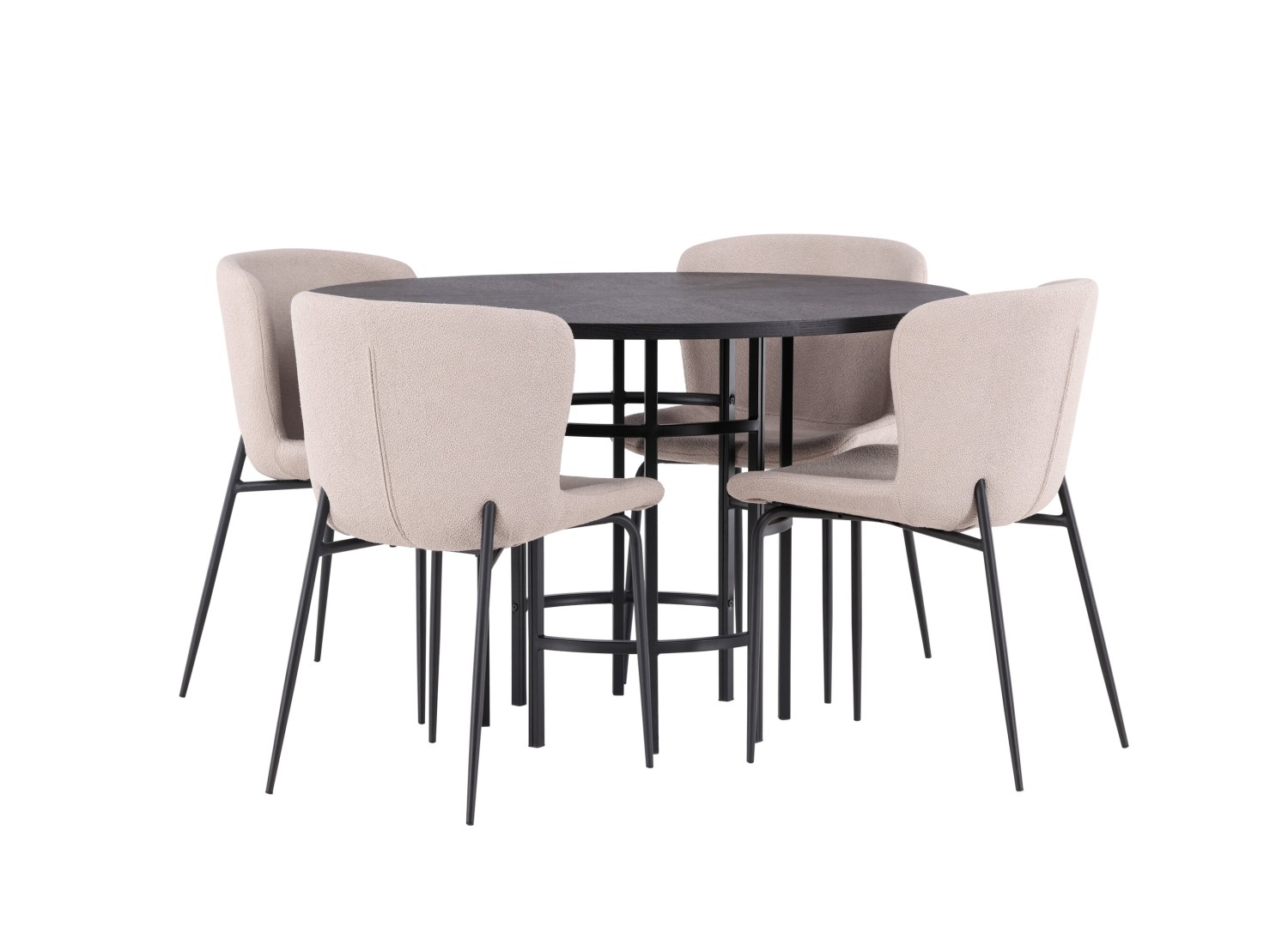 Détail produit de l’ensemble repas Copenhagen et 4 chaises Modesto