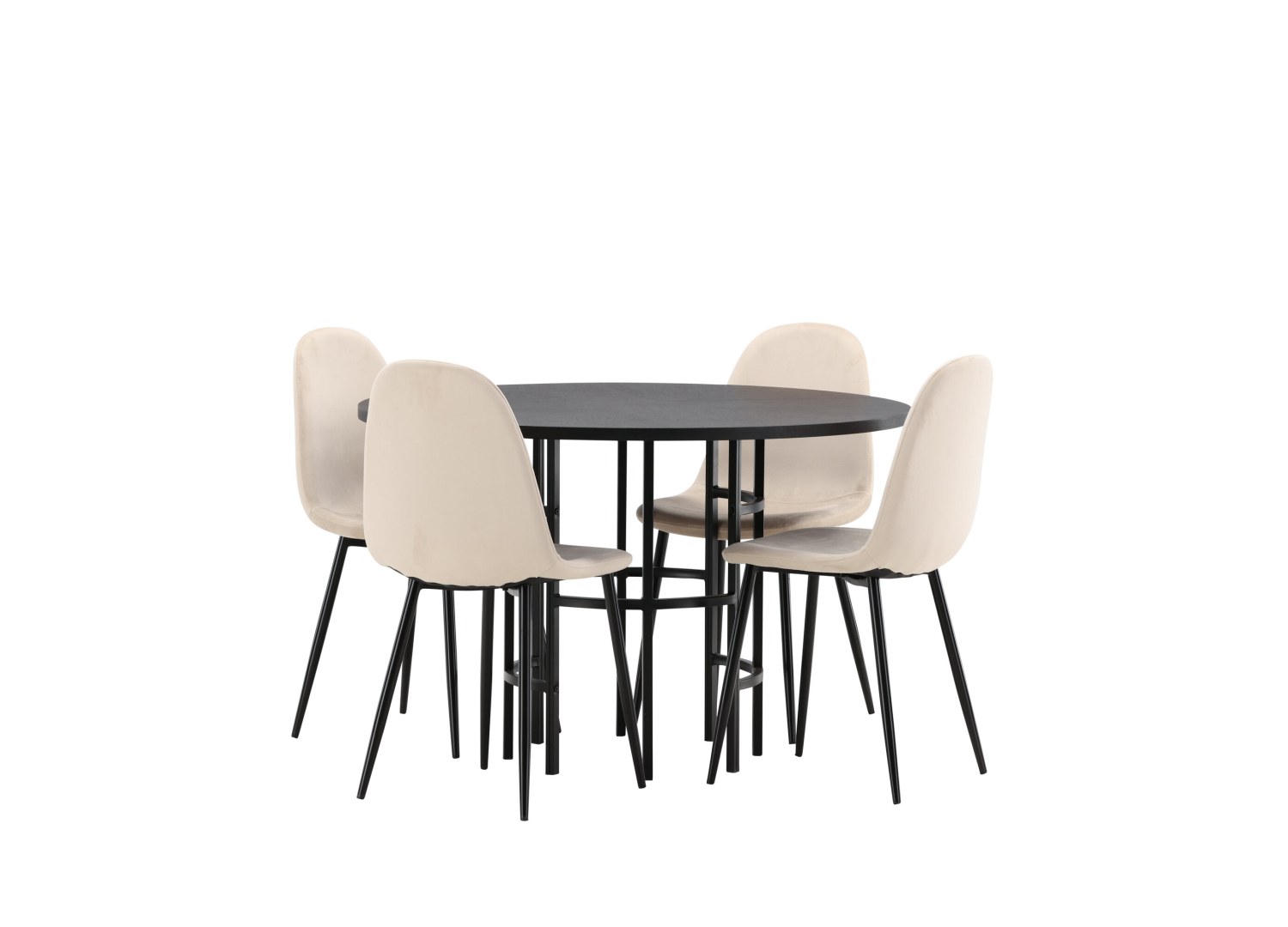 Détail produit de l’ensemble repas Copenhagen et 4 chaises Polar