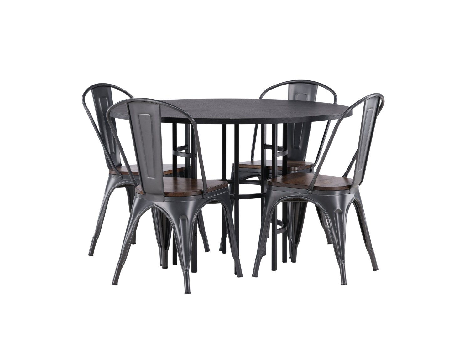 Détail produit de l’ensemble repas Copenhagen et 4 chaises Tempe