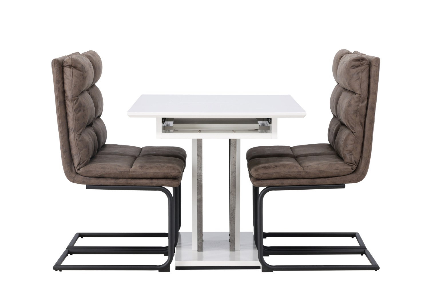 Détail produit de l’ensemble repas Disa et 4 chaises Zizo