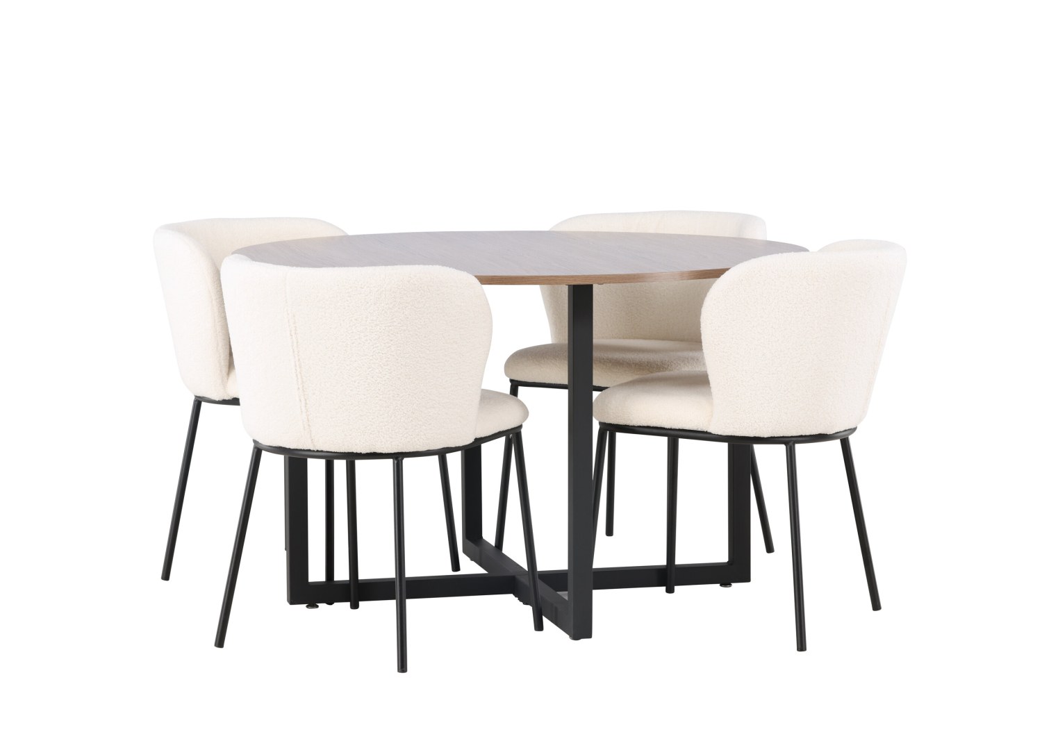 Détail produit de l’ensemble repas Durango et 4 chaises Edina