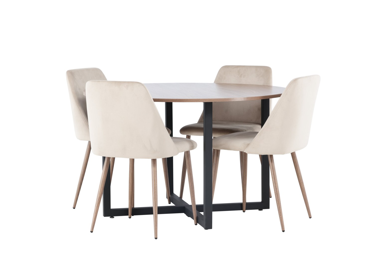 Détail produit de l’ensemble repas Durango et 4 chaises Night