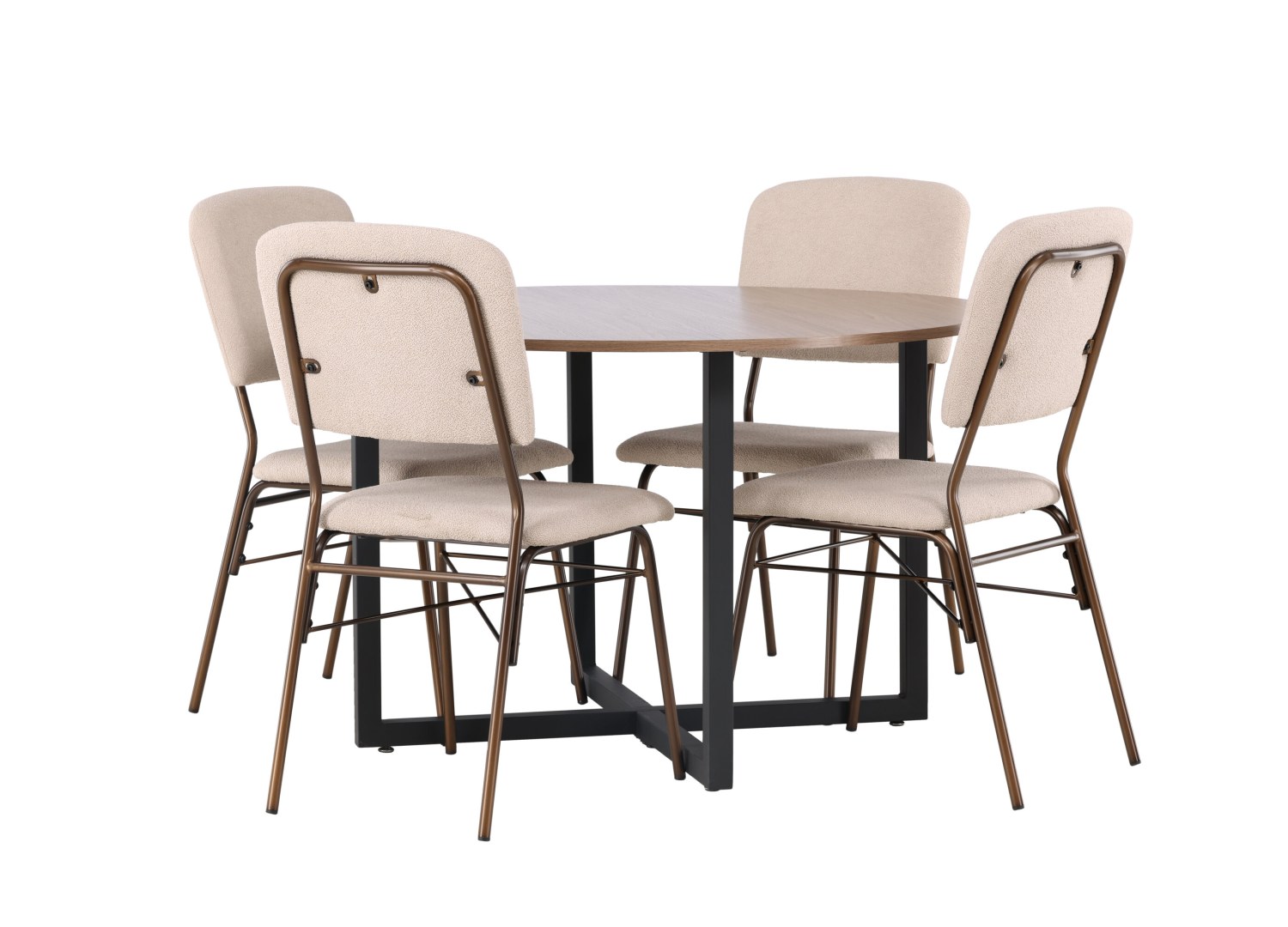 Détail produit de l’ensemble repas Durango et 4 chaises Seda