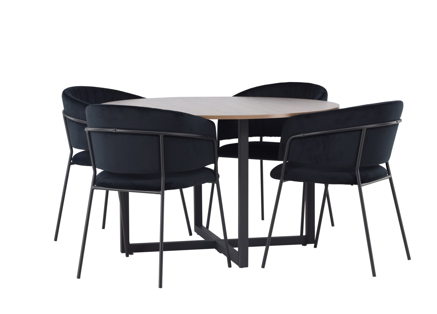Détail produit de l’ensemble repas Durango et 4 chaises Selma