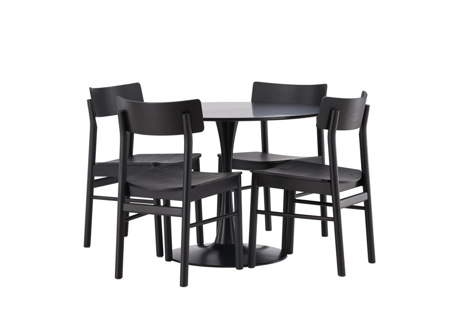 Détail produit de l’ensemble repas Glade et 4 chaises Montros