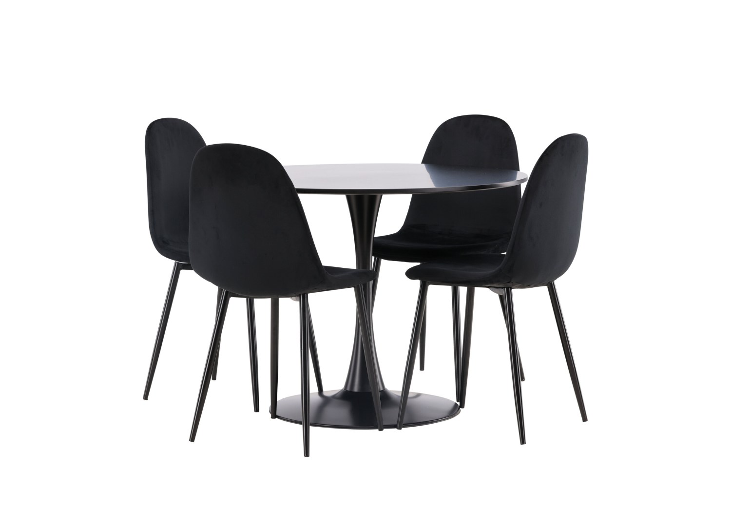 Détail produit de l’ensemble repas Glade et 4 chaises Polar