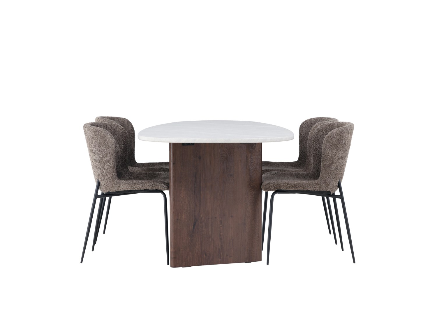 Détail produit de l’ensemble repas Grönvik et 4 chaises Modesto