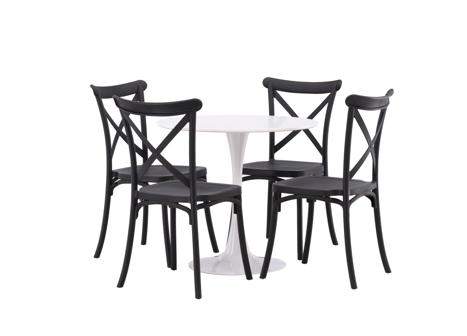 Détail produit de l’ensemble repas Hamden et 4 chaises Crosett