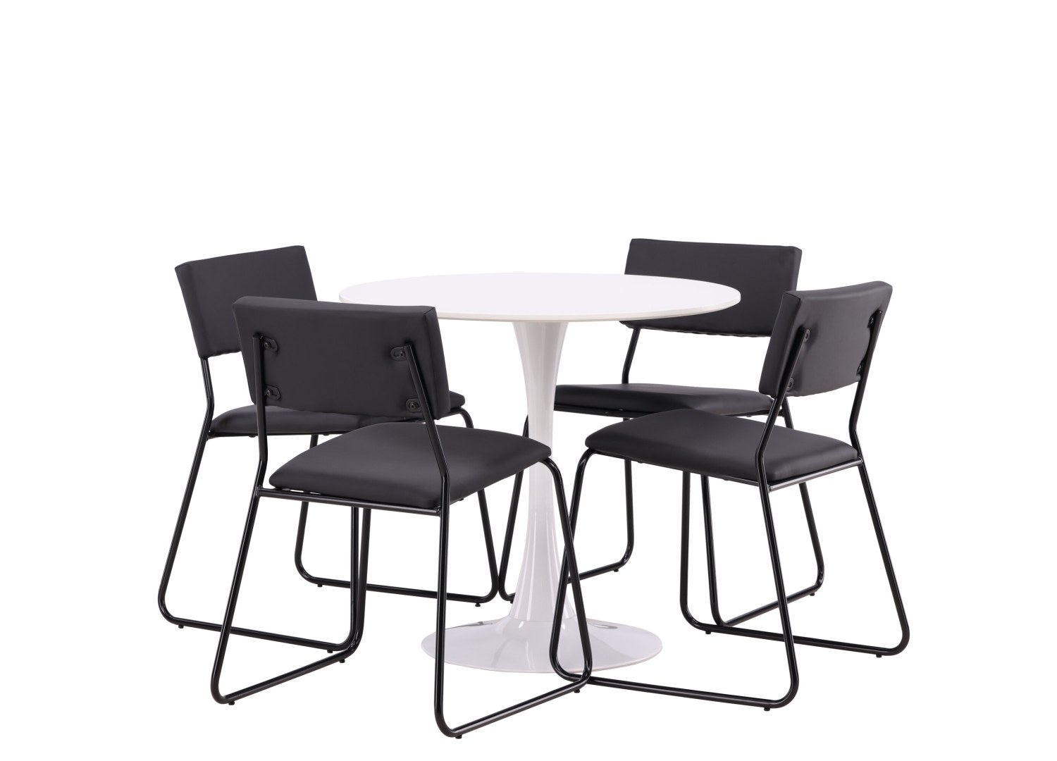 Détail produit de l’ensemble repas Hamden et 4 chaises Kenth