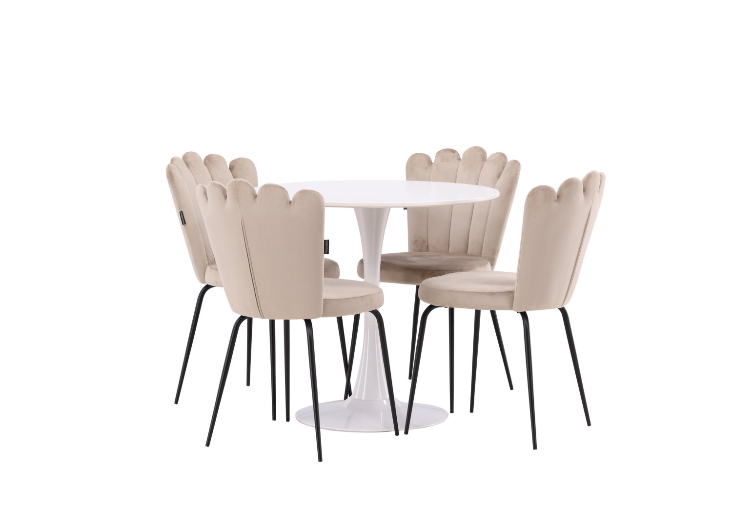 Détail produit de l’ensemble repas Hamden et 4 chaises Limhamn