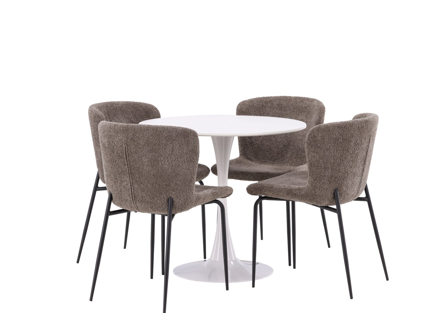 Détail produit de l’ensemble repas Hamden et 4 chaises Modesto